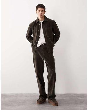 ASOS COLLECTIVE Straight Fit Cord Co-ord Trouser - Brown