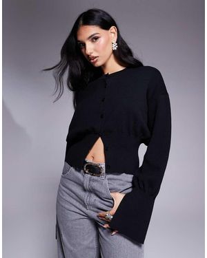 ASOS Knitted Cinched Cardigan - Blue