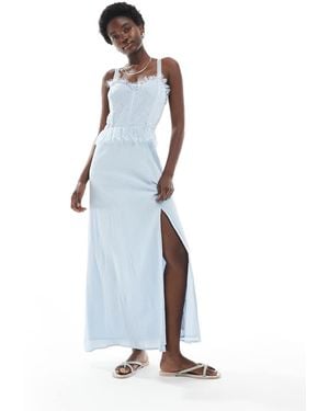 Miss Selfridge Vestito Lungo Blu