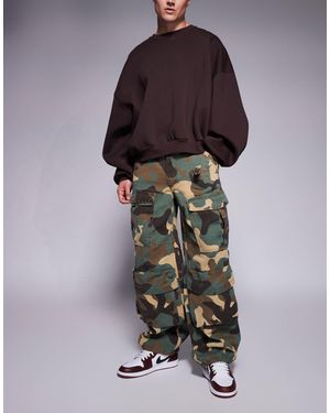 Liquor N Poker – weite cargohose mit mehrfarbigem military-muster