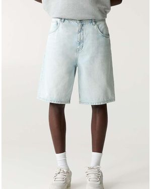 Pull&Bear Pantaloncini Bermuda Ampi - Blu