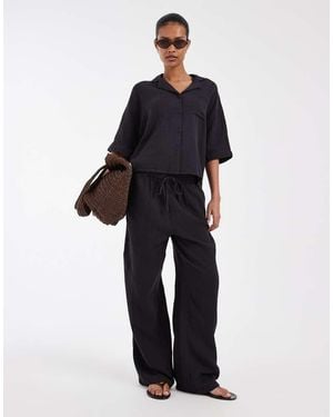 ONLY Cheesecloth Wide Leg Trouser Co-ord - Blue