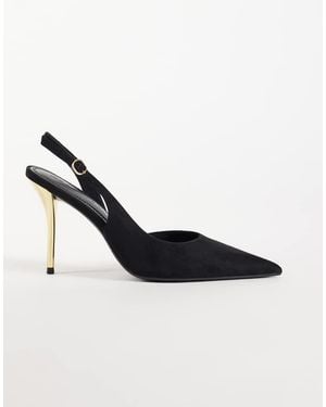 ASOS Polo Slingback High Stiletto Heel Shoes - Black