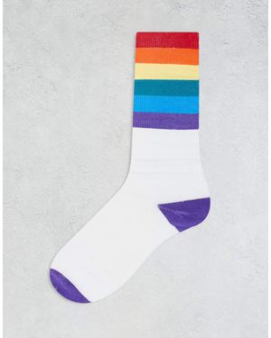 OOSC – rainbow road – bunte ski-/snowboardsocken - Weiß