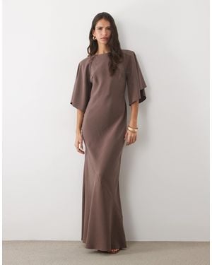 ASOS Angel Sleeve Maxi Dress - Brown