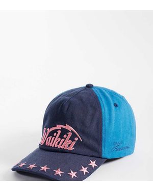 Collusion Gorra Con Acabado Lavado Y Bordados De Estilo Surfero De - Azul