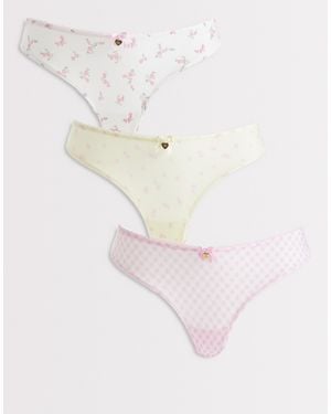 Boux Avenue – freya – 3er-pack knappe brazilian-slips - Weiß