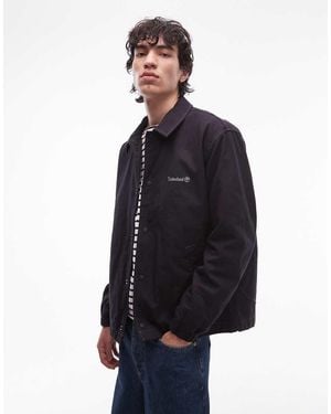 Timberland Washed Canvas Insulated Coach Jacket - Blue