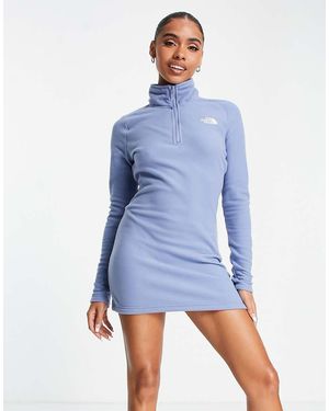 The North Face Vestido Estilo Polar Con Cremallera Corta Glacier De - Azul
