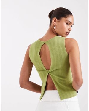 JJXX Twist Back Knit Top - Green