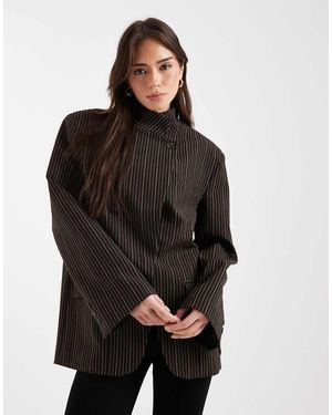 ASOS Wrap Front Oversized Blazer - Black