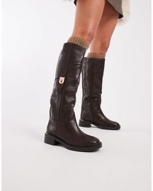 SEQWL – twix – elegante reitstiefel - Weiß