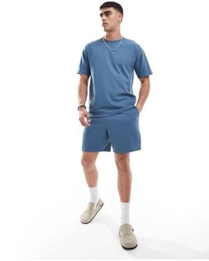 New Look Waffle Jersey Shorts Co-Ord - Blue