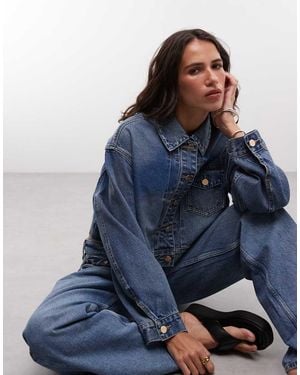 AllSaints Blink Cropped Denim Jack - Blauw