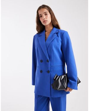 Y.A.S Tailored Double Breasted Blazer Co-Ord - Blue