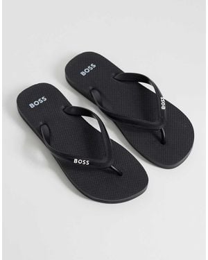 BOSS Boss Classic Logo Flip Flops - Blue
