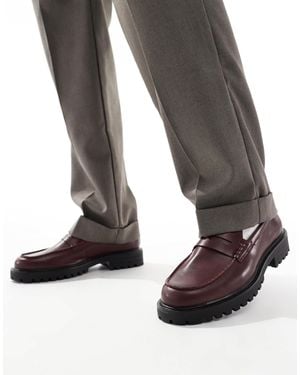 Truffle Collection Chunky Penny Loafers - Black