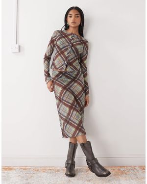 Collusion Sheer Awkward Length Skirt - Natural