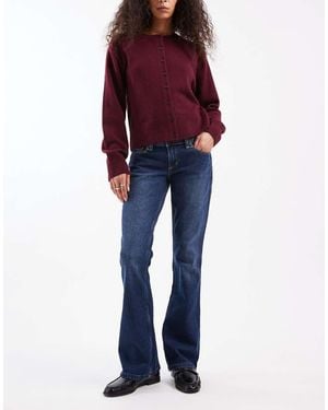 Hollister Low Rise Bootcut Jeans - Red