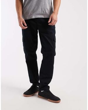 ASOS Tapered Cargo Trousers - Black