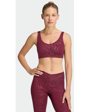 adidas Originals All Me Essentials Graphic Light Support Bra - Red