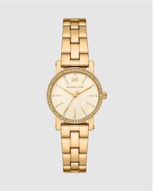 Michael Kors Corey Three-Hand-Tone Stainless Steel Watch - Metallic