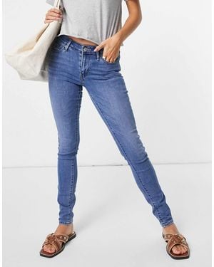 Levi's – 711 – jeans mit engem schnitt - Blau