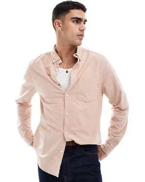 ASOS – regulär geschnittenes oxford-hemd - Natur