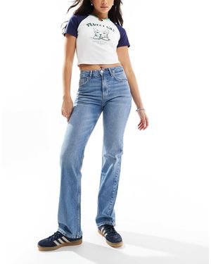 Stradivarius Straight Leg Jean - Blue