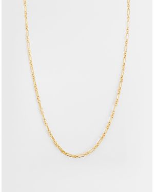 ASOS Collier chaîne plaqué or 14 carats - Blanc