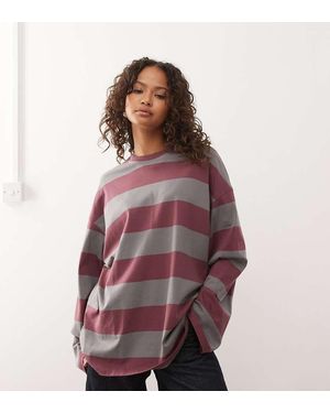Weekday Oversized Long Sleeve T-shirt - Red