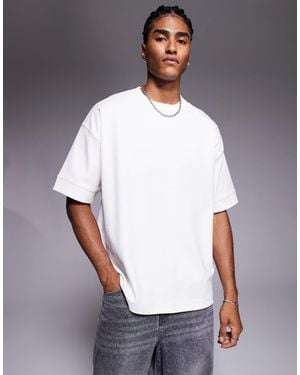 ASOS – hochwertiges oversize-t-shirt aus interlock-jersey - Weiß
