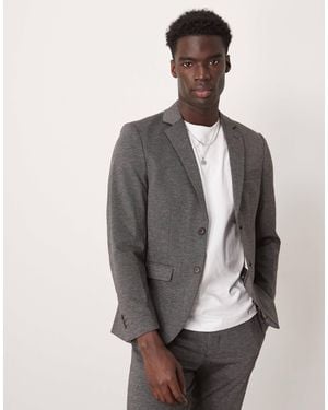 SELECTED Noah Slim Fit Jersey Suit Blazer - Gray