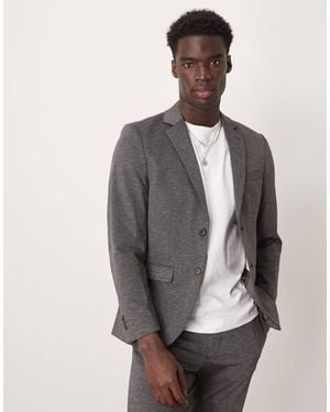 SELECTED Noah Slim Fit Jersey Suit Blazer - Gray