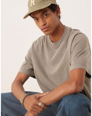 Abercrombie & Fitch T-shirt crop top ras - Gris