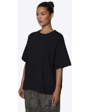 Good For Nothing Oversized Embroidered Logo Cotton T-Shirt - Black