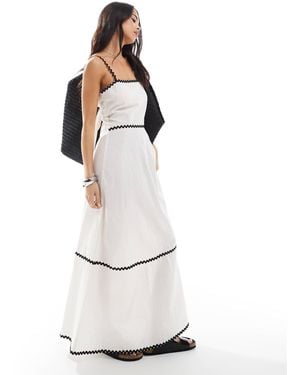 esmé studios Esmee Exclusive Ric Rac Maxi Beach Dress - White