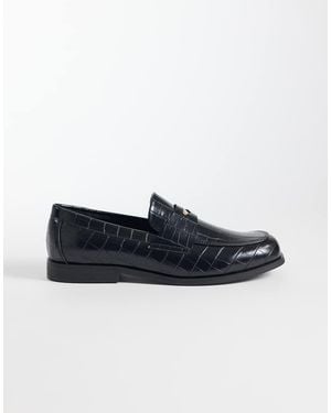 ASOS Penny Loafer With Coin Detailing - Blue