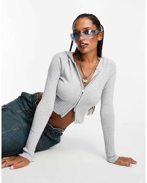 Cotton On Cotton On Soft Fitted Zip Up Cropped Hoodie - White