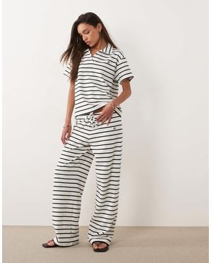 4th & Reckless – hose aus frottee - Weiß