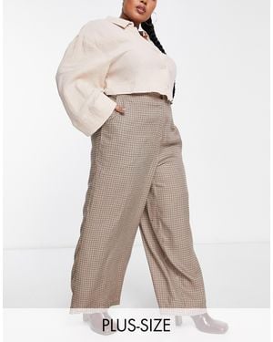 Yours Wide Leg Tailored Pants - Natural
