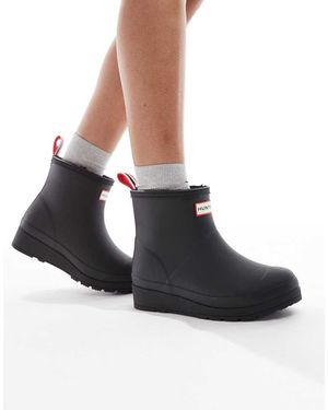 HUNTER Botas Negras De Caña Baja Con Forro Play De - Negro