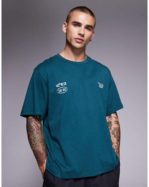ADPT Oversized T-shirt With Back Graphic - Blue