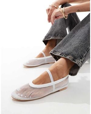 Public Desire River Mesh Ballet Flat - Grey