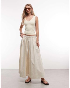 ASOS Volume Midi Skirt - Natural
