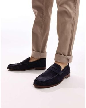 Base London Slate Penny Loafer - Blue