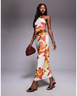 ASOS Slinky Maxi Skirt - Grey