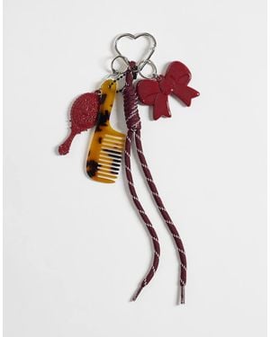 Pieces Charm Per Borsa Con Specchio E Pettine - Bianco