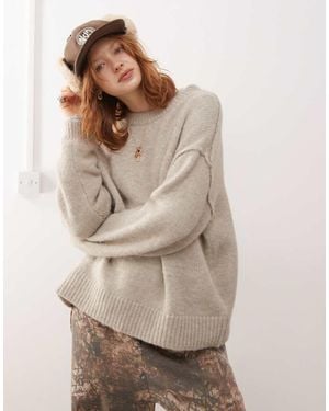 Weekday Funda Fluffy Knit Jumper - Natural