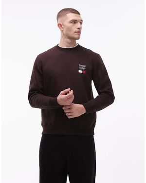Tommy Hilfiger Embroidered Flag Chest Logo Sweatshirt - Black
